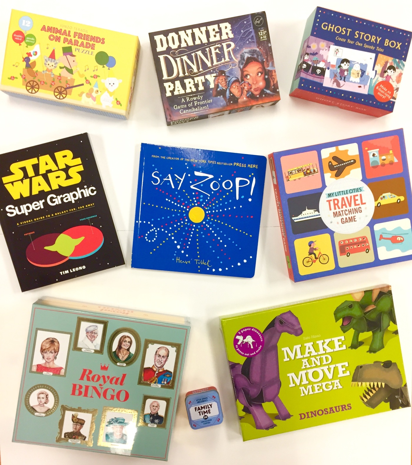 Book Time got to #PlayTestShare Family Time and Ghost Story Box and offers readers a contest for a chance to win one of nine activity books or games