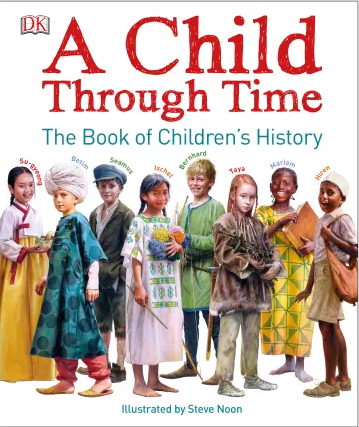 Illustration of various children from various backgrounds and different parts in time